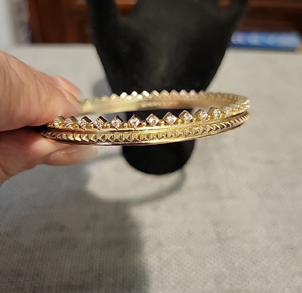 Kendra Scott "Mary Caroline" Crown Crystal-Accented Bangle Bracelet - Picture 5 of 5